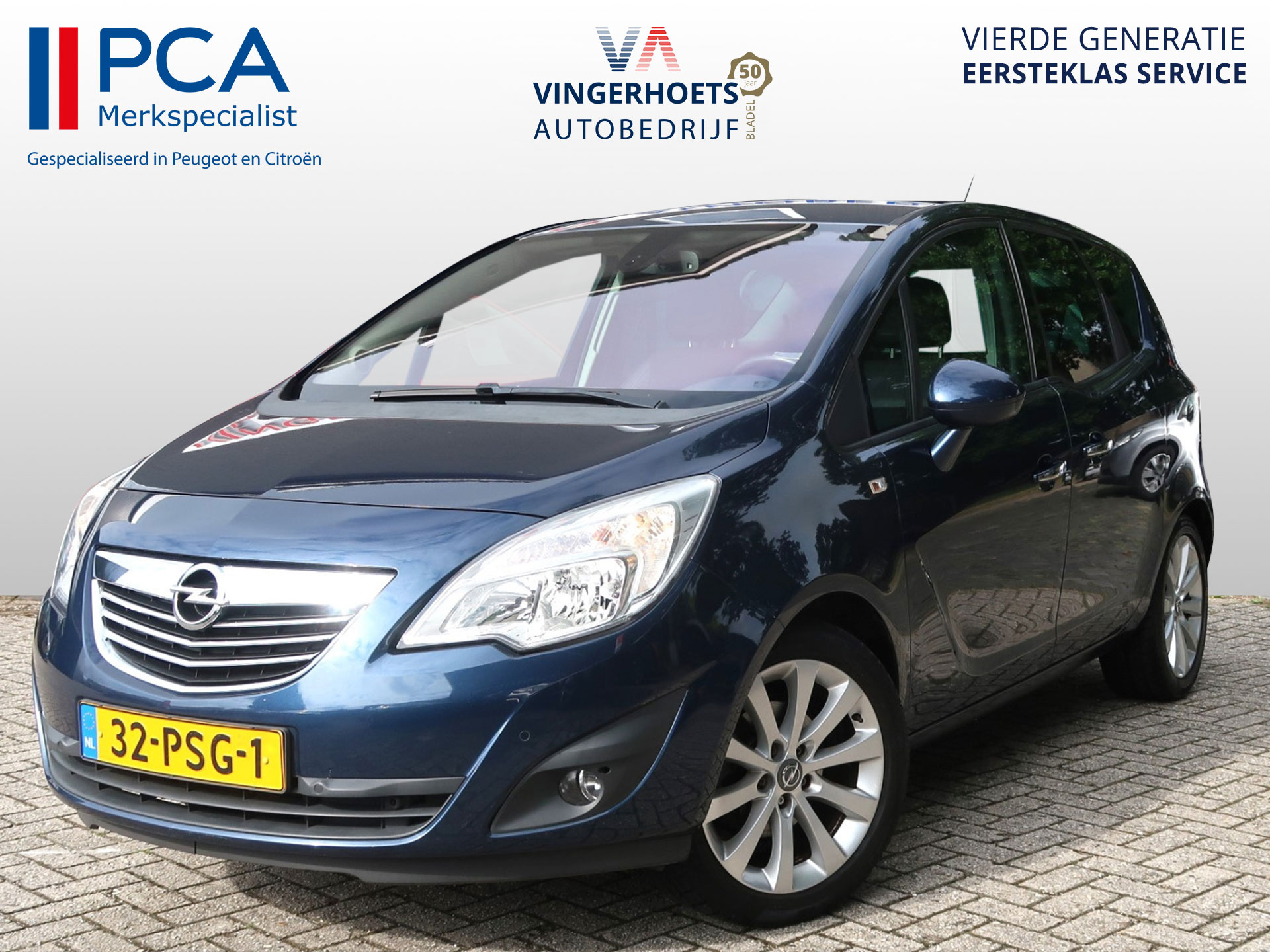 Opel Meriva 1.4 Benzine 100 Pk. Cosmo hele mooie nette uitvoering * Hoge Zit * Airco * Cruise Control * Afgestempelde boekjes aanwezig * Vingerhoets; Vierde Generatie  Eersteklas Service !