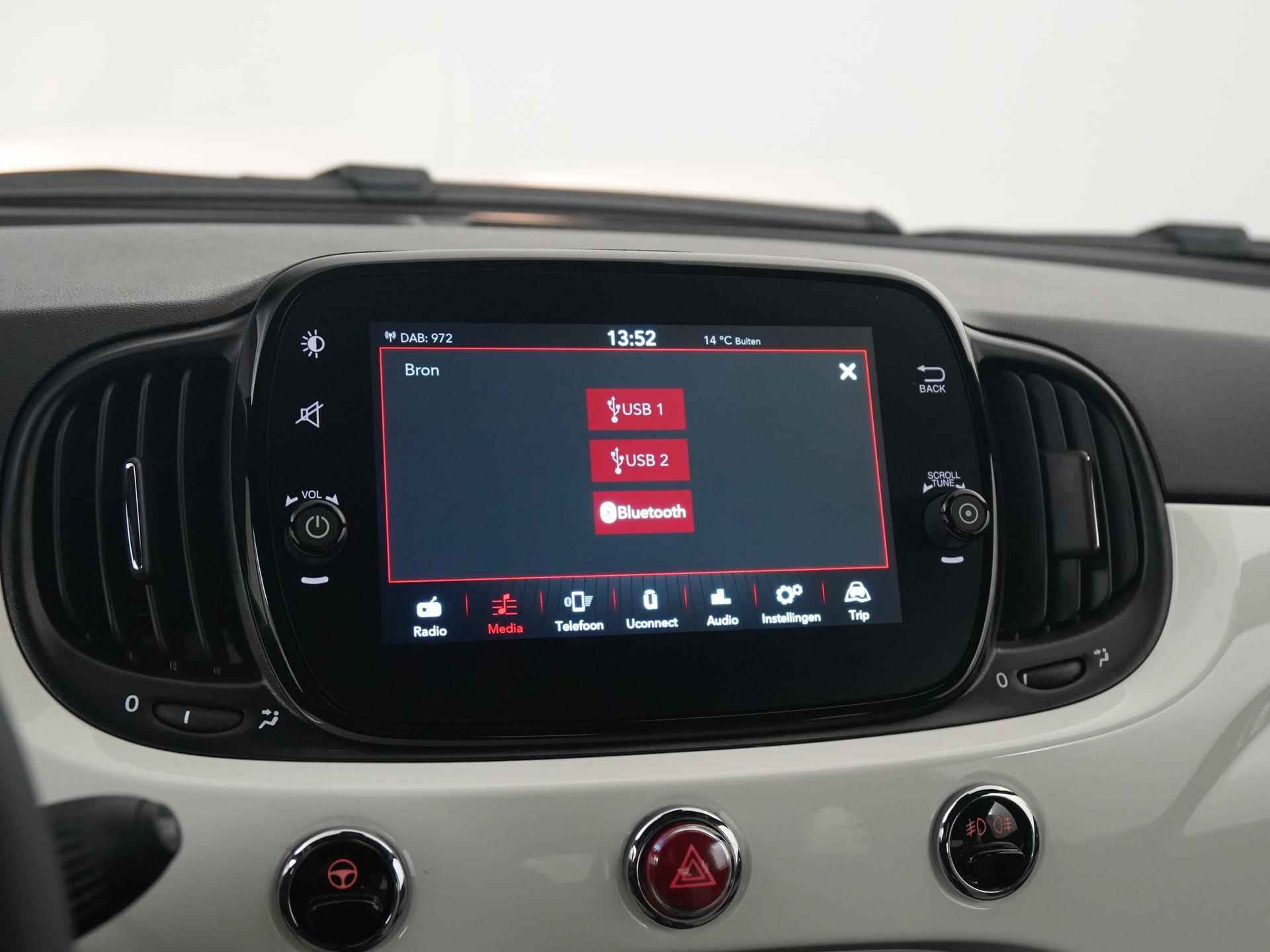 Fiat 500 C 1.0 Hybrid Sport | Apple/Android Carplay | Parkeersensor | Zondag Open! - 14/32