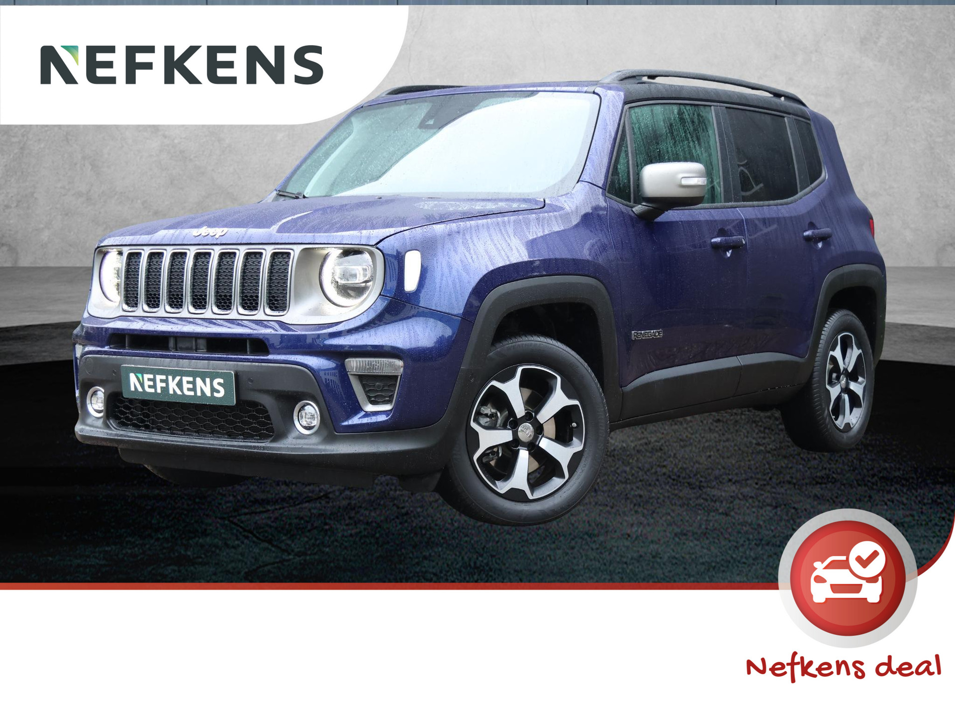 Jeep Renegade 180pk Turbo 4WD Limited (UNIEK!!/1ste eig./Climate/Adap.Cruise/NAV./AppleCarPlay/LED/17"LMV)