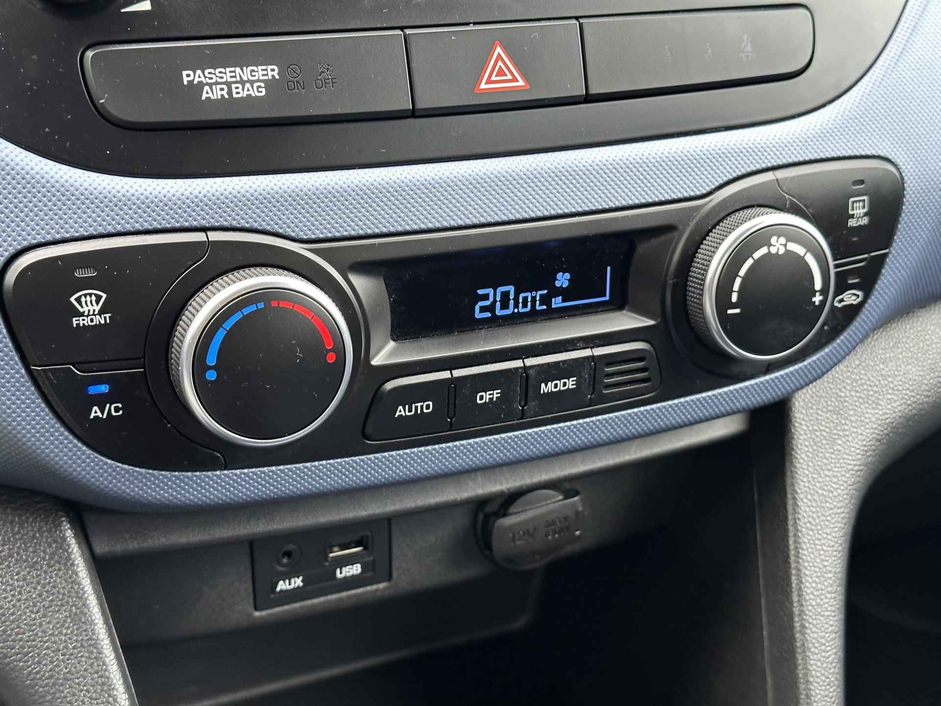 Hyundai i10 1.0i i-Motion Comfort Clima / Cruise control / Radio / Elektrische ramen voor+achter / Dealer onderhouden / USB  / - 17/29