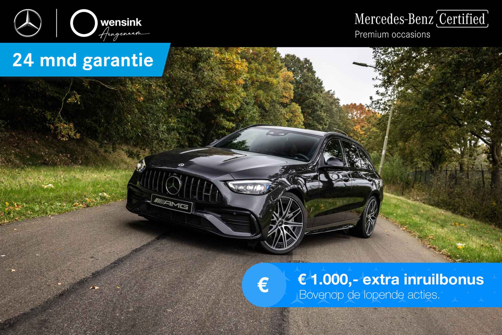 Mercedes-Benz C-klasse Estate AMG 43 4MATIC | Rij-assistentiepakket | Panoramadak | Keyless Go | AMG Nightpakket incl. 20'' velgen | Alarm 3 | Burmester Sound | Head-up display | - 1/69