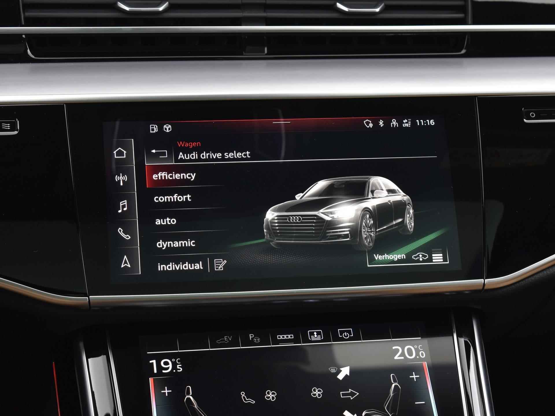 Audi A8 60 TFSIe Quattro Lang Pro Line Plus | B&O 3D Sound | ACC | Luchtvering | Servosluiting | 360 Camera | Panoramadak | 20'' Inch | Garantie t/m 23-04-2025 of 100.000km - 33/44