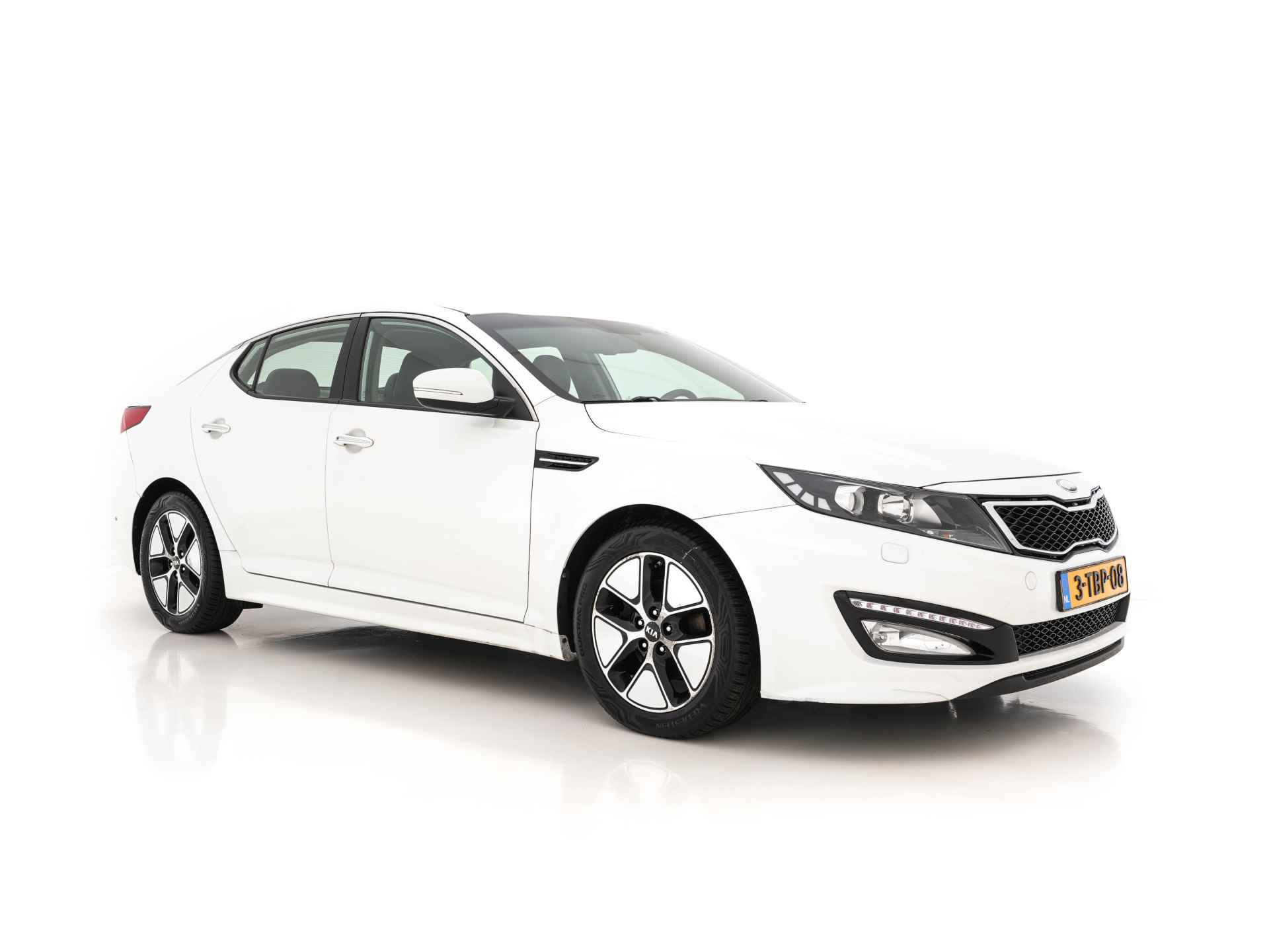 Kia Optima 2.0 CVVT Hybrid Super Pack Aut. *FULL-LEATHER | XENON | MEMORY-PACK | INFINITY-AUDIO | CAMERA | KEYLESS | ECC | HEATED/COOLED-SEATS | PDC | CRUISE | NAVI-FULLMAP | COMFORT-SEATS | 17''ALU*