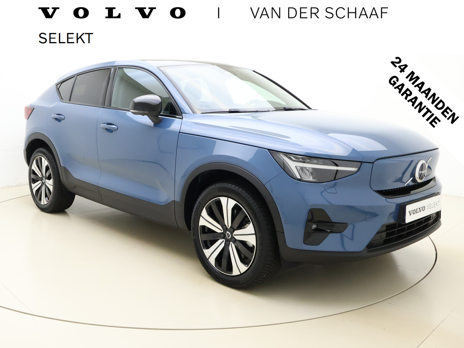 Volvo C40 Twin 408pk Ultimate 78 kWh / 1e Eig. / Nubuck / Fjord Blue / Getint glas / Adapt. Cruise / BLIS / 19'' + All Season / Keyless / Panoramadak /