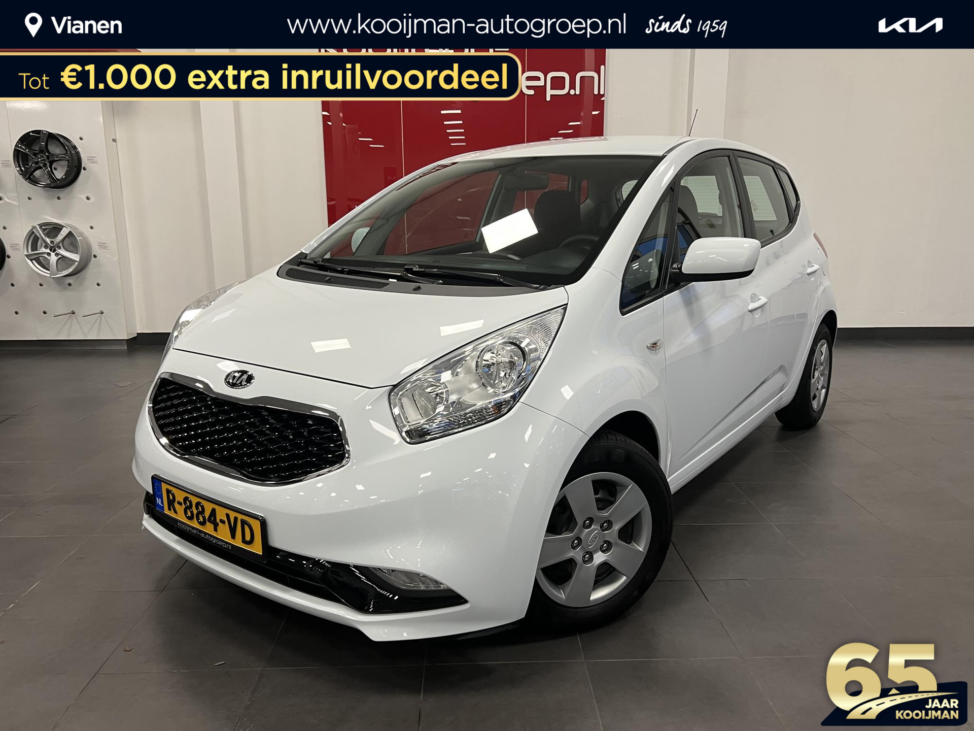 Kia Venga 1.6 CVVT DynamicLine 1300 kg trekgewicht met gratis trekhaak! Airco, Bluetooth, Hoge instap, Kooijman Garantie!