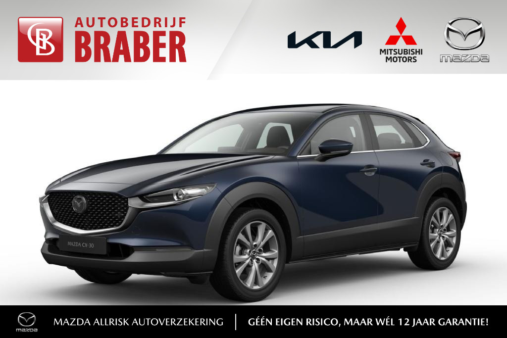 Mazda CX-30 2.0 e-SkyActiv-X 186PK 6AT M Hybrid Exclusive-line | Black Comfort Pack | | Hoge Korting | Uit voorraad leverbaar | Private Lease vanaf €449,- per maand |