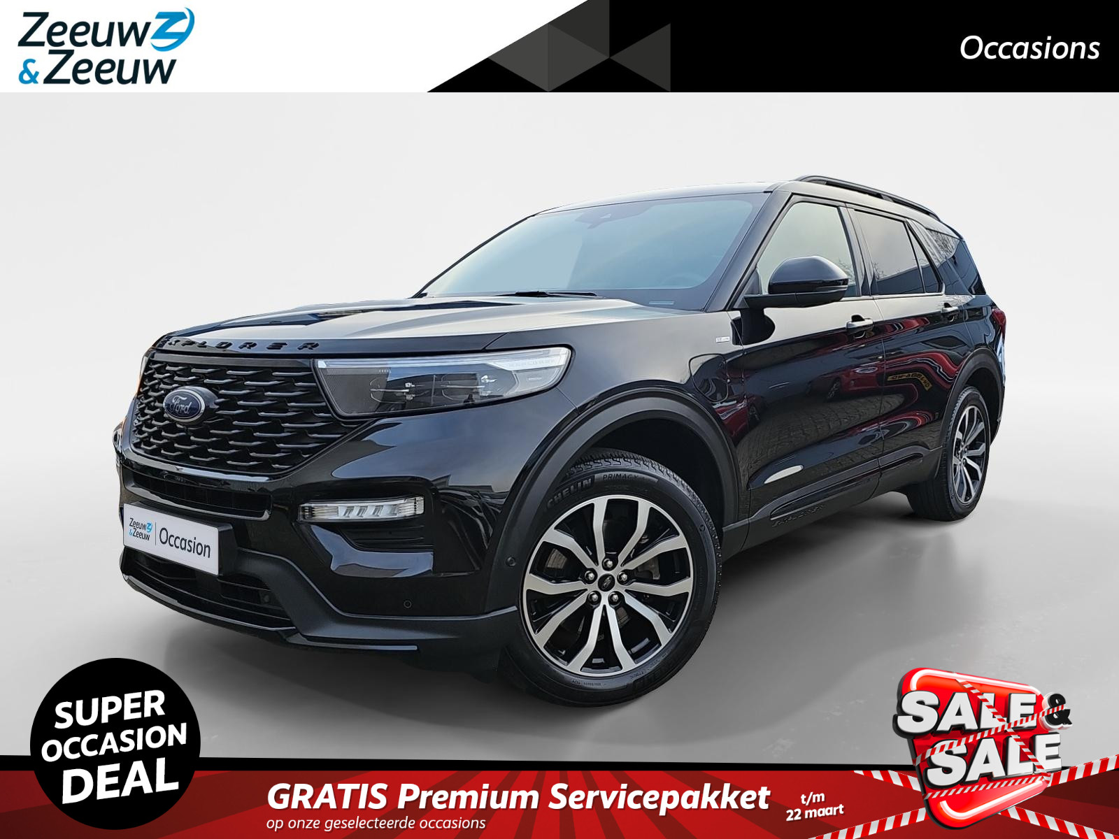 Ford Explorer 3.0 V6 EcoBoost PHEV ST-Line | 7-zits | Elektrisch panoramadak | Afneembare Trekhaak (2500KG trekgewicht) | Adaptieve Cruise Control | Stoelverwarming en ventilatie |