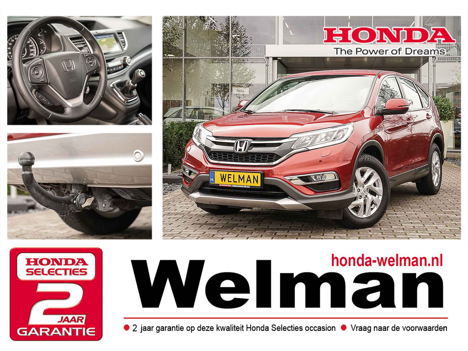 Honda CR-V 2.0i V-TEC ELEGANCE 4WD - NAVIGATIE - TREKHAAK - CAMERA - 1/47