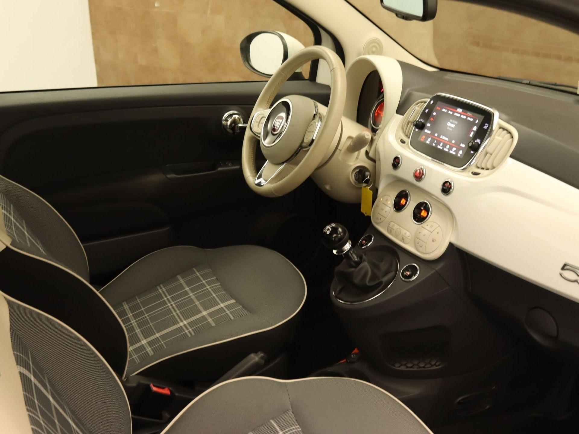 Fiat 500 0.9 TwinAir Turbo Lounge - ORIGINEEL NEDERLANDSE AUTO - PANORAMADAK - LICHTMETALEN VELGEN 15" INCH - BLUETOOTH TELEFOONVOORBEREIDING - LEDEREN STUURWIEL - START/STOP SYSTEEM - 7/34