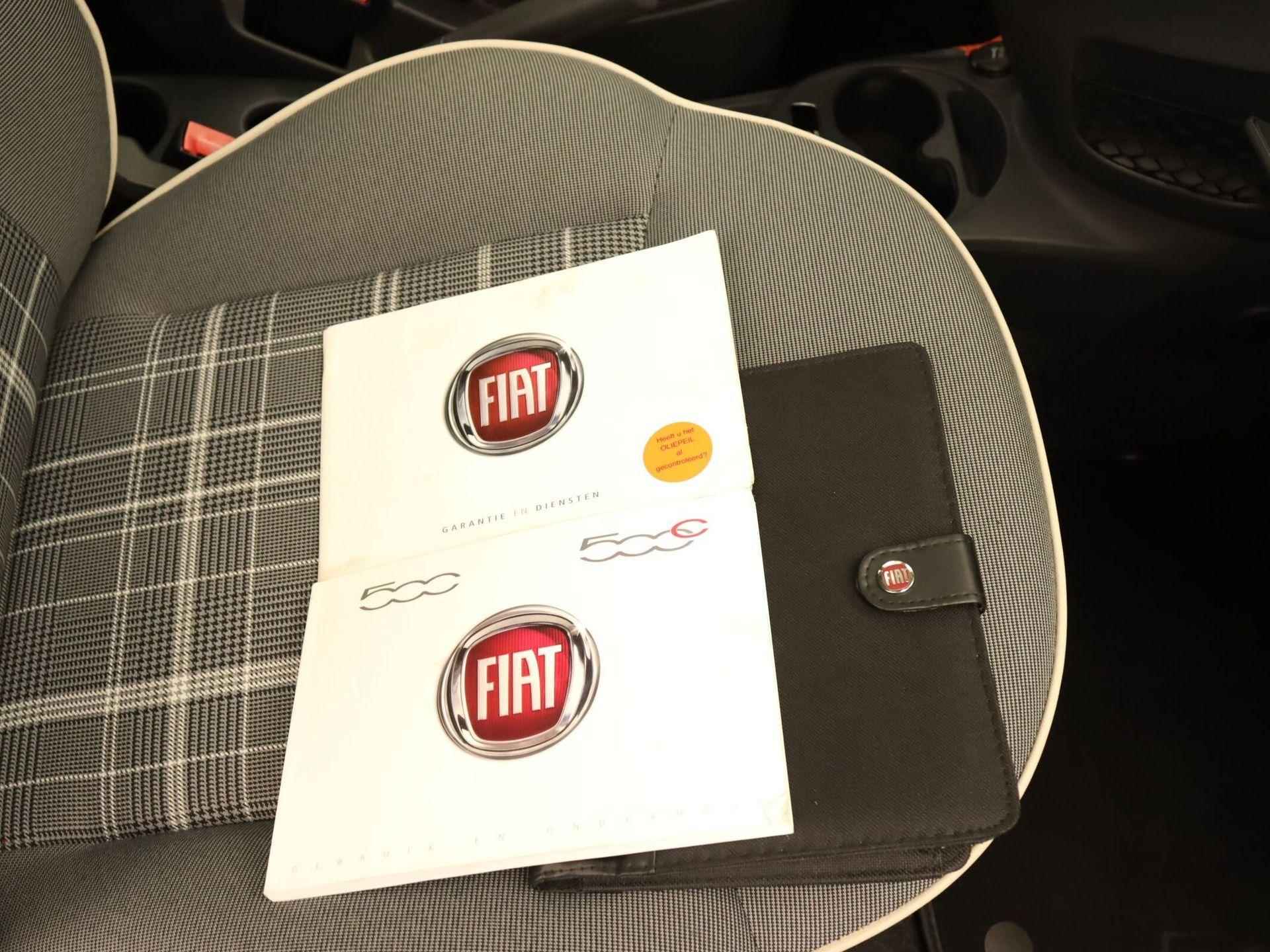 Fiat 500 0.9 TwinAir Turbo Lounge - ORIGINEEL NEDERLANDSE AUTO - PANORAMADAK - LICHTMETALEN VELGEN 15" INCH - BLUETOOTH TELEFOONVOORBEREIDING - LEDEREN STUURWIEL - START/STOP SYSTEEM - 33/34