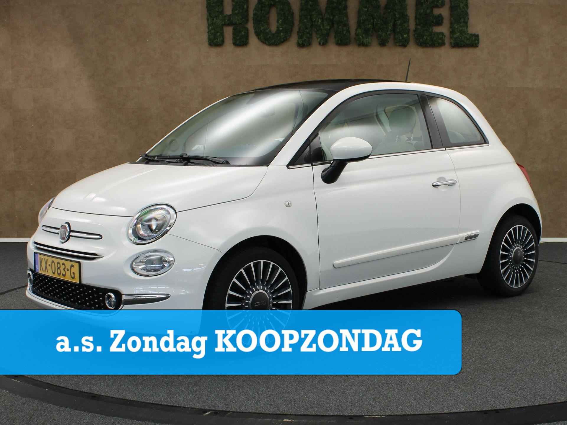 Fiat 500 0.9 TwinAir Turbo Lounge - ORIGINEEL NEDERLANDSE AUTO - PANORAMADAK - LICHTMETALEN VELGEN 15" INCH - BLUETOOTH TELEFOONVOORBEREIDING - LEDEREN STUURWIEL - START/STOP SYSTEEM