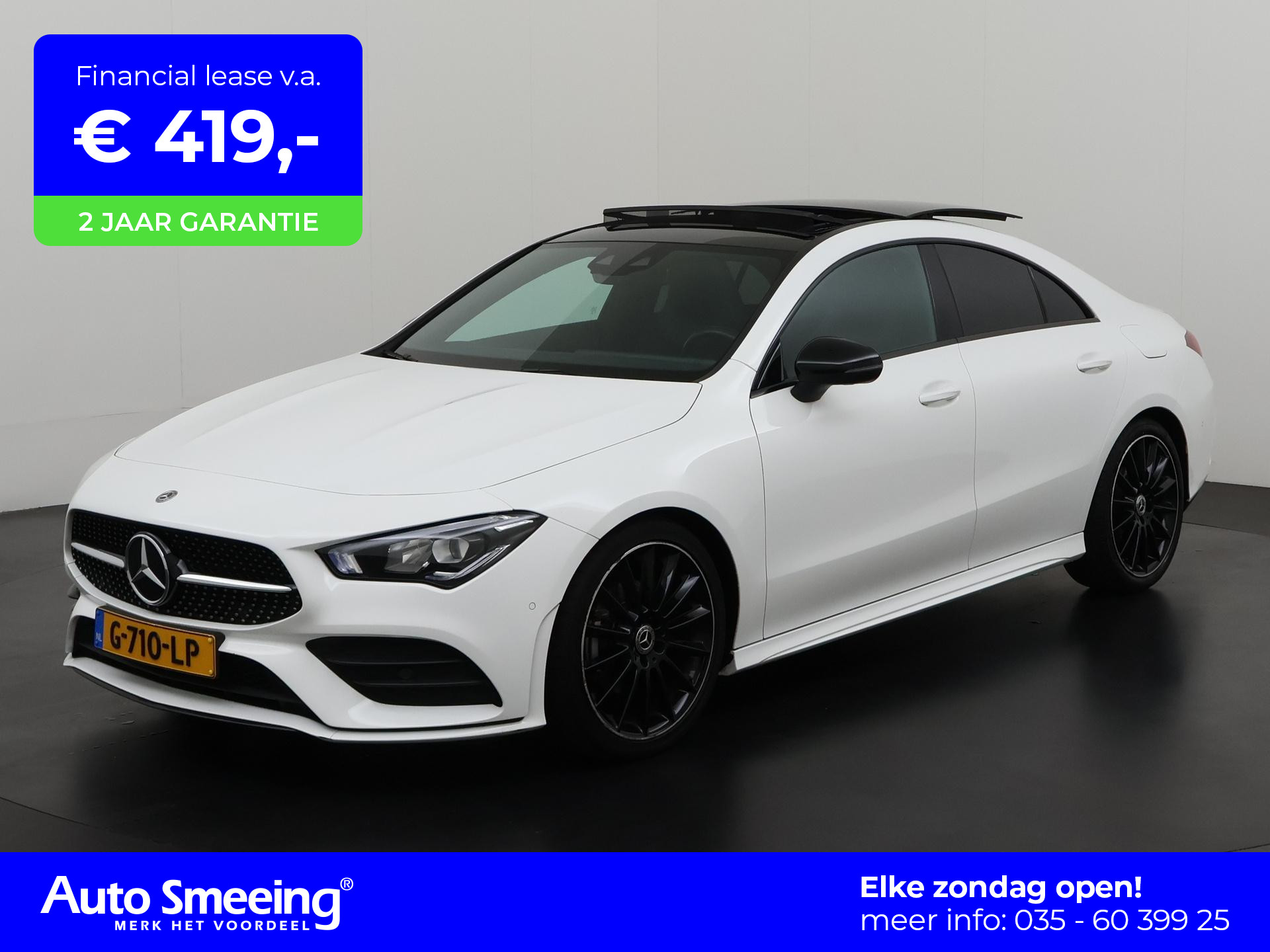 Mercedes-Benz CLA-klasse 180 AMG Night | Panoramadak | Camera | LED High Performance | 19" | Zondag Open!