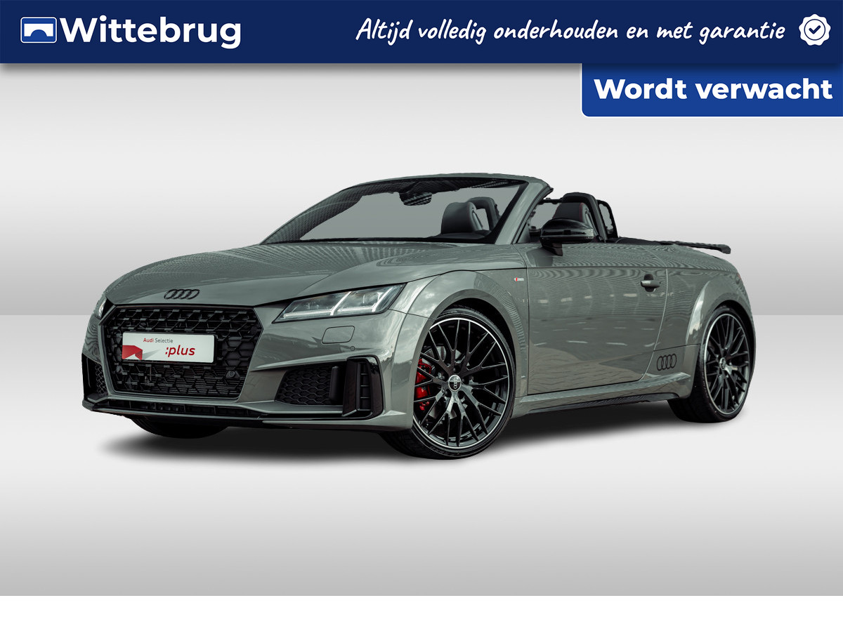 Audi TT Roadster 40 TFSI 197pk s-tronic Pro Line S competition | Nieuw 81k | Optiek zwart plus | 20" LM velgen | Leder-alcantara | S-sportstoelen | Windschot | MMI Navigatie | Audi Sound | Stoelverwarming | LED