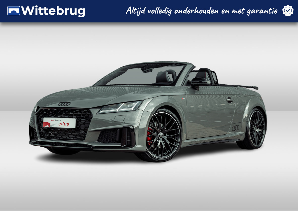 Audi TT Roadster 40 TFSI 197pk s-tronic Pro Line S competition | Nieuw 81k | Optiek zwart plus | 20" LM velgen | Leder-alcantara | S-sportstoelen | Windschot | MMI Navigatie | Audi Sound | Stoelverwarming | LED