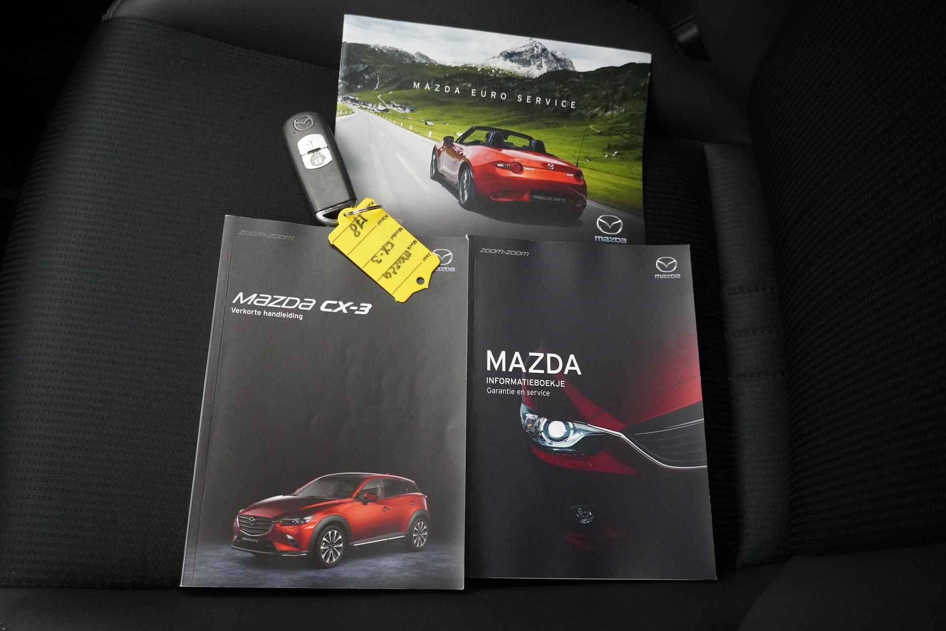 Mazda CX-3 BWJ 2018 2.0 122 PK SkyActiv-G120 SkyLease GT STOELVERWARMING / CLIMA  / HEAD UP DISPLAY / ACHTERUITRIJ CAMERA / CRUISE / LMV / PDC / LED VERLICHTING / - 30/30