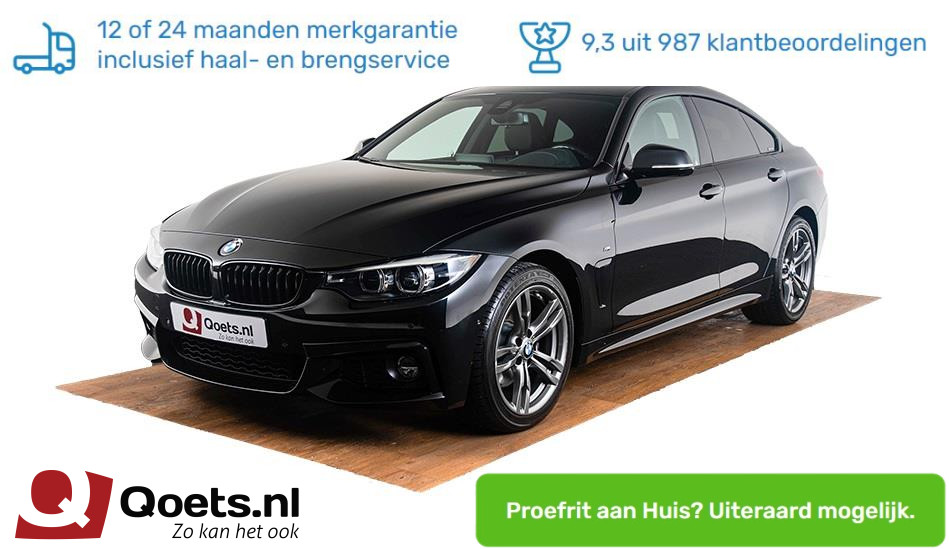BMW 4-serie Gran Coupé 430i xDrive High Executive M-sport - Head-up - Stoelverwarming - Adaptief onderstel - Surround View - Driving Assistant - Alarm - PDC - LED bij viaBOVAG.nl