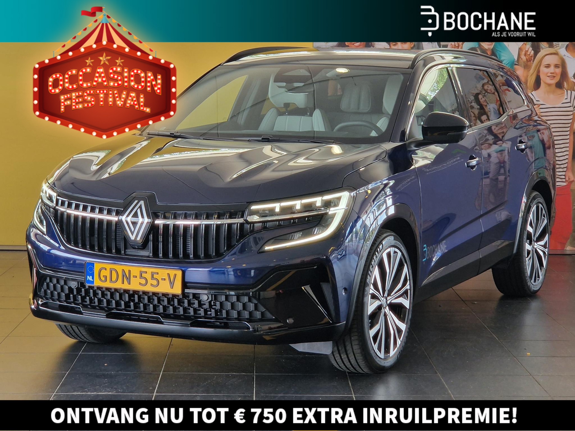 Renault Espace E-Tech Hybrid 200 iconic 7p. | HARMAN KARDON AUDIO | NAVIGATIE | INITIALE PARIS BEKLEDING | PANORAMA DAK |