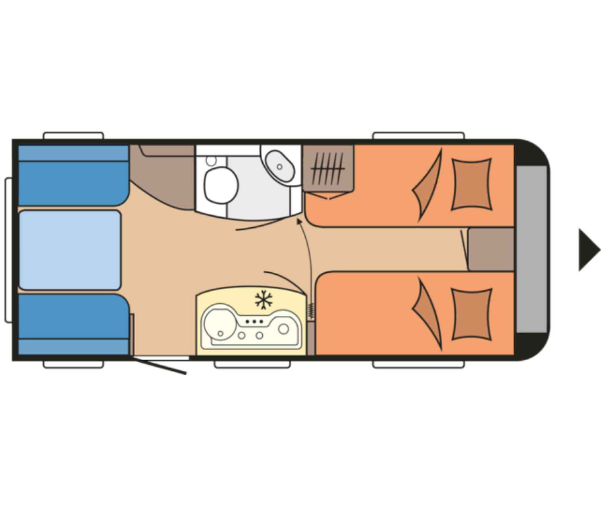 Hobby On Tour 460 DL Voortent Mover Luifel INCL. STALLING - 2/26