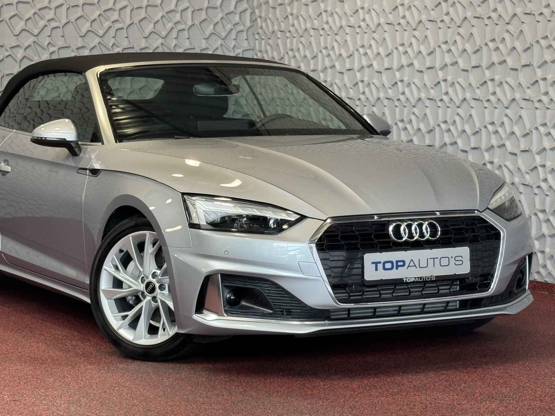 Audi A5 Cabriolet 40 TFSI 204 PK ADVANCED LEER NAVI CAMERA NEK/STOELVERW. ADAP.CRUISE 06/2024 80.000.- NWPRS - 63/89