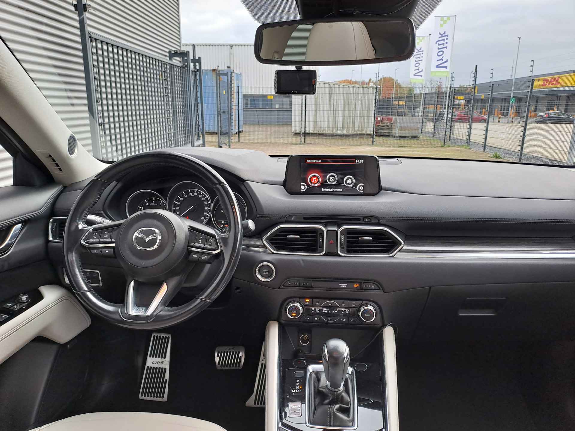 Mazda CX-5 2.5 SkyActiv-G 194 GT-M 4WD AUTOMAAT Dashcam V+A | Camera | Navigatie | Stoelverwarming V+A | Stuurverwarming | Trekhaak | 4X4 | Head Up Display | Lederen Bekleding | BOSE - 19/47