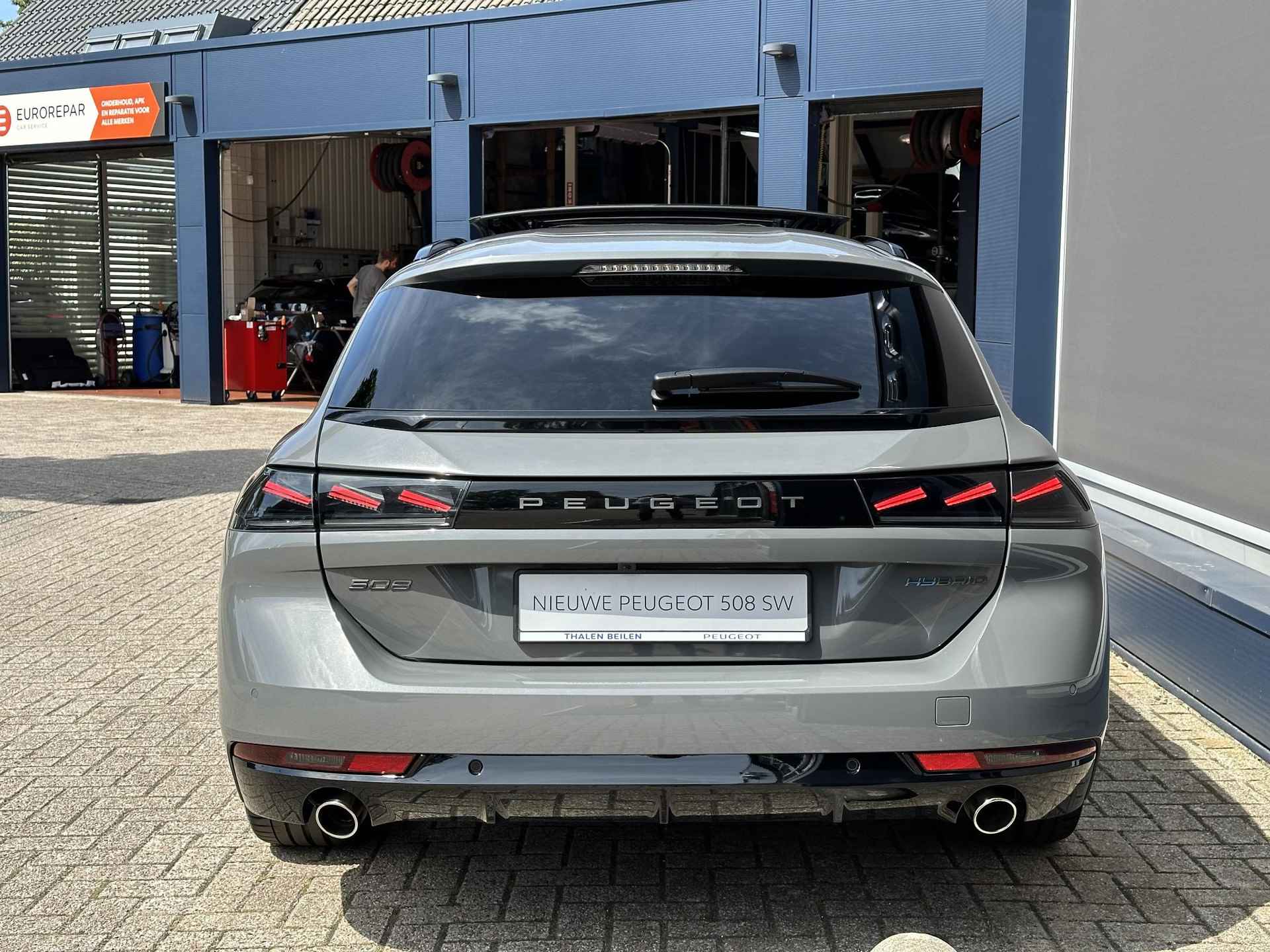 Peugeot 508 SW 1.6 HYbrid 225 GT | Full Option Auto ! | PSE Kleurstelling | Lederen Bekleding | Panorama Schuif-/Kanteldak | Massage en Stoelverwarming | Wegklapbare Trekhaak 1300 KG | Keyless Entry | Focal HiFi | Adaptieve Demping | 19" Lichtmetalen Velgen | 360 Graden Camera | Navigatie | Climate Control | Adaptieve Cruise Control | - 5/73