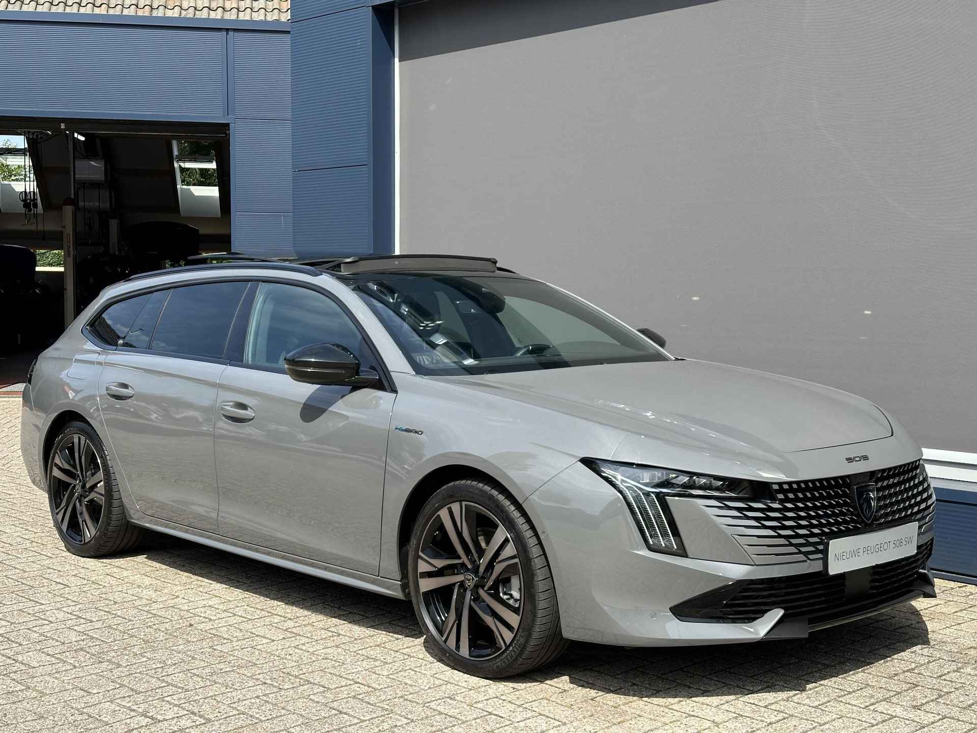 Peugeot 508 SW 1.6 HYbrid 225 GT | Full Option Auto ! | PSE Kleurstelling | Lederen Bekleding | Panorama Schuif-/Kanteldak | Massage en Stoelverwarming | Wegklapbare Trekhaak 1300 KG | Keyless Entry | Focal HiFi | Adaptieve Demping | 19" Lichtmetalen Velgen | 360 Graden Camera | Navigatie | Climate Control | Adaptieve Cruise Control | - 8/73