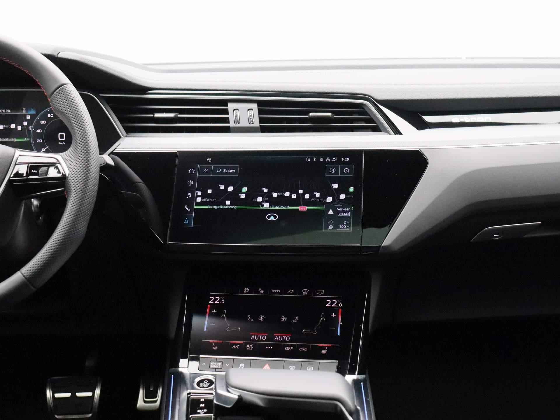 Audi Q8 Sportback e-tron 55 quattro S Edition 115 kWh | Automaat | Navigatie | 360 Camera | Panoramadak | Cruise Control | Head-up Display | Stoelverwarming | Lichtmetalen velgen | Climate Control | Bang & Olufsen 3D | - 9/54