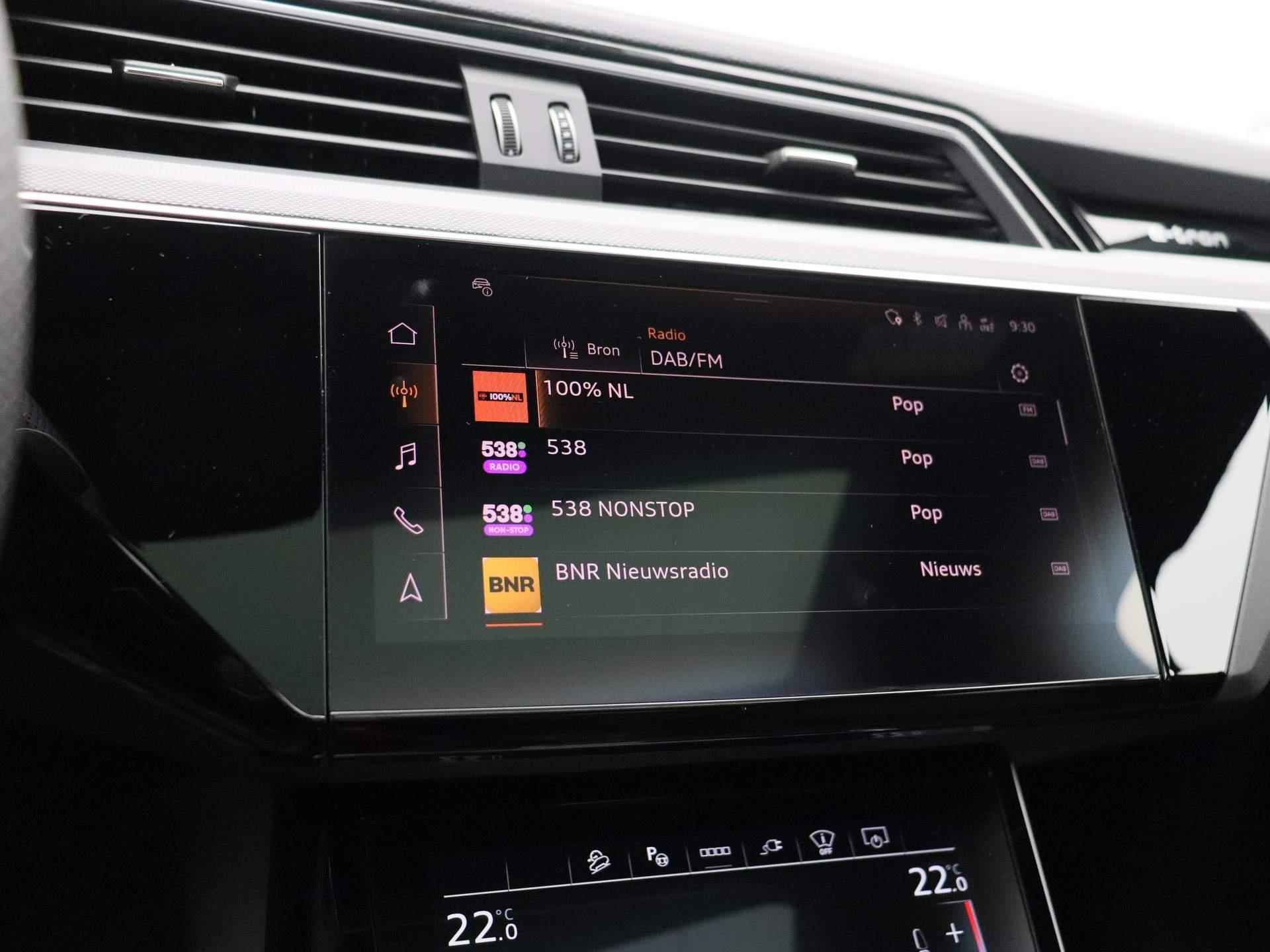 Audi Q8 Sportback e-tron 55 quattro S Edition 115 kWh | Automaat | Navigatie | 360 Camera | Panoramadak | Cruise Control | Head-up Display | Stoelverwarming | Lichtmetalen velgen | Climate Control | Bang & Olufsen 3D | - 32/54