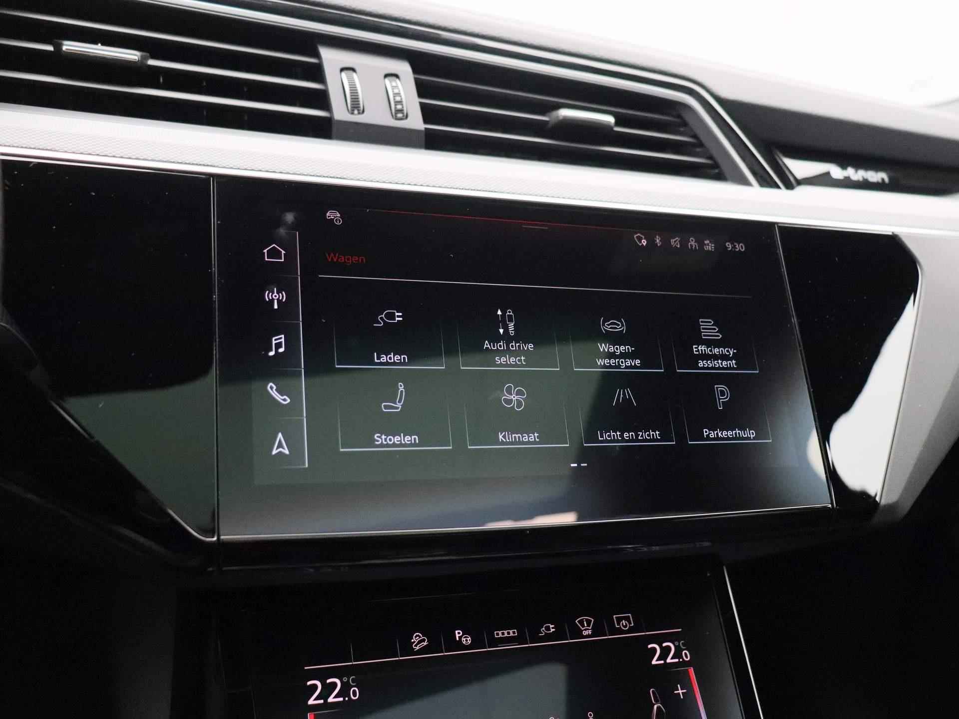 Audi Q8 Sportback e-tron 55 quattro S Edition 115 kWh | Automaat | Navigatie | 360 Camera | Panoramadak | Cruise Control | Head-up Display | Stoelverwarming | Lichtmetalen velgen | Climate Control | Bang & Olufsen 3D | - 34/54