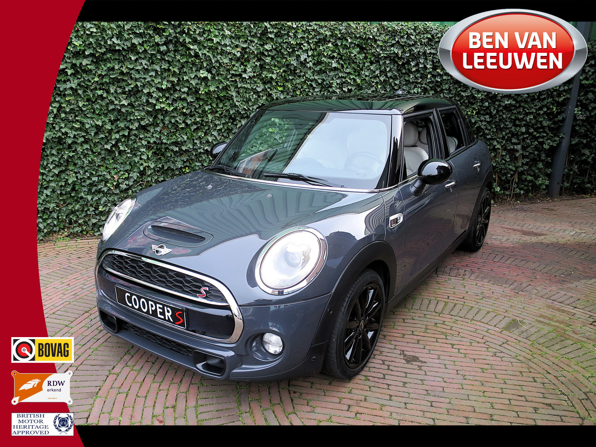 MINI Cooper S 2.0 Chili F55 5-drs automaat met Pano.dak, HK-audio, Navi XL, Leer en 17"