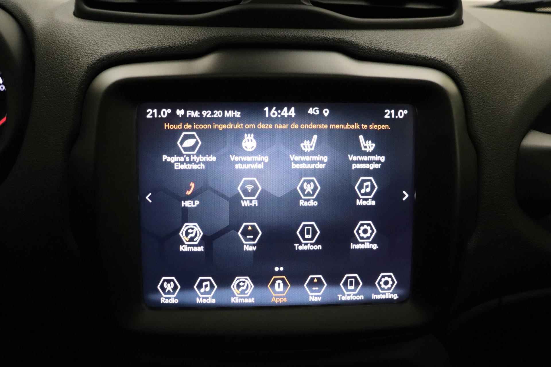 Jeep Renegade 1.5T e-Hybrid Altitude | Navigatie | Panoramadak | Lederen bekleding | Stoelverwarming | 19'' lichtmetalen velgen | Keyless | Camera - 29/43