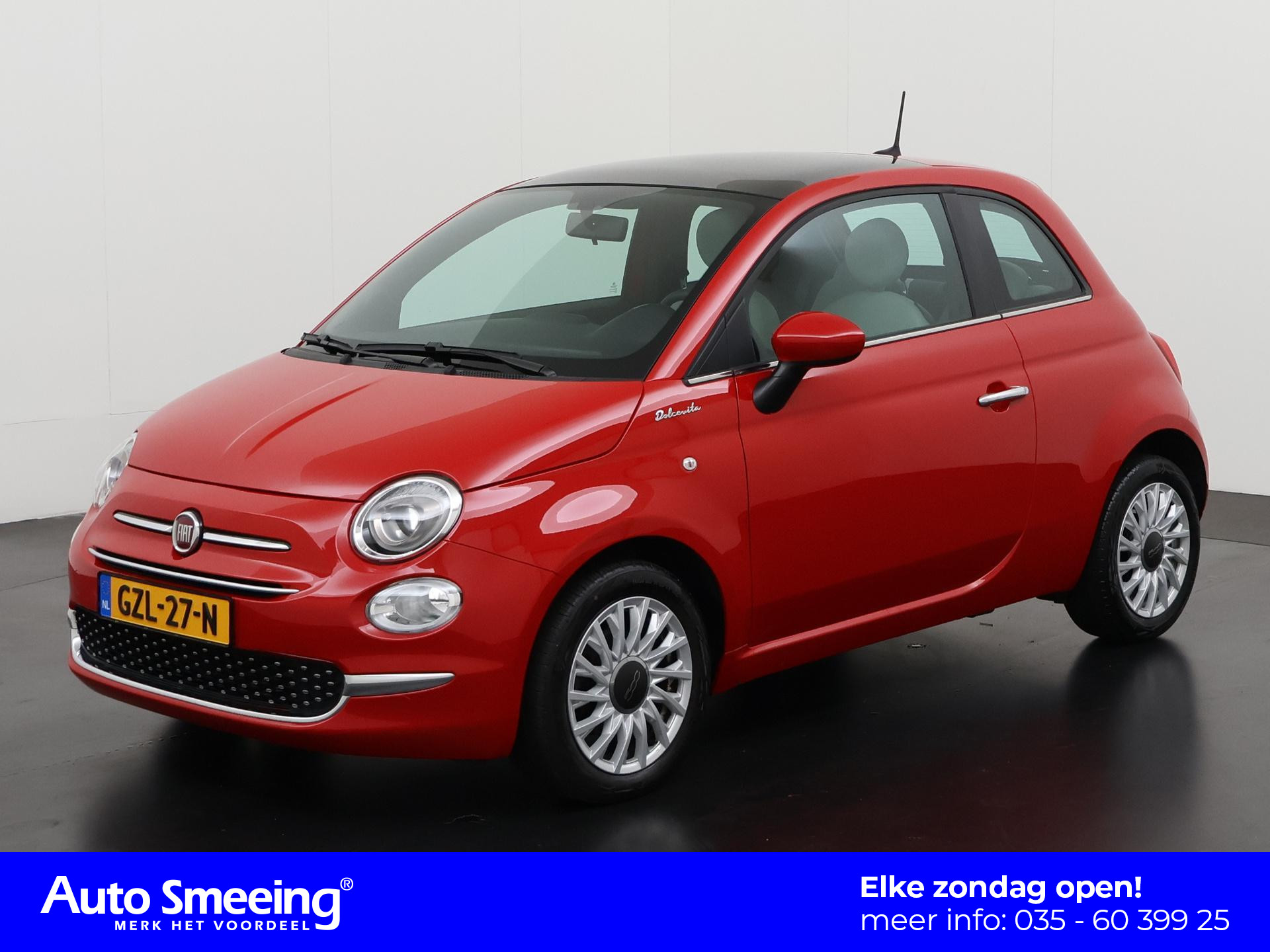 Fiat 500 1.0 Hybrid Dolcevita | Panoramadak | Apple/Android Carplay | Zondag Open!