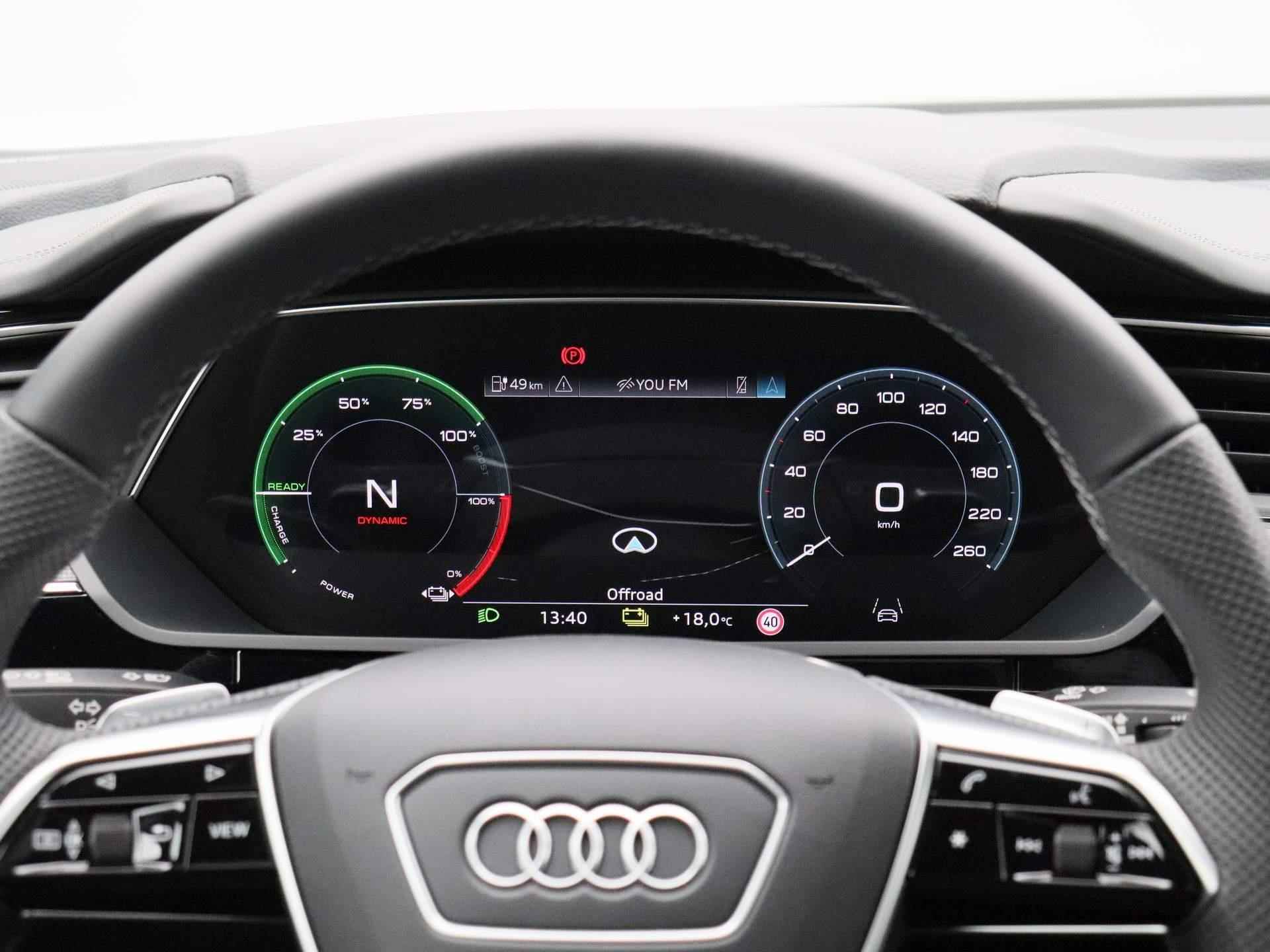 Audi e-tron S quattro 95 kWh 503 PK | Automaat | Navigatie | 360 Camera | Adaptive Cruise Control | Panoramadak | Stoelverwarming | Apple Carplay | Android Auto | Lichtmetalen velgen | Head-up Display | B&O Premium | - 9/61