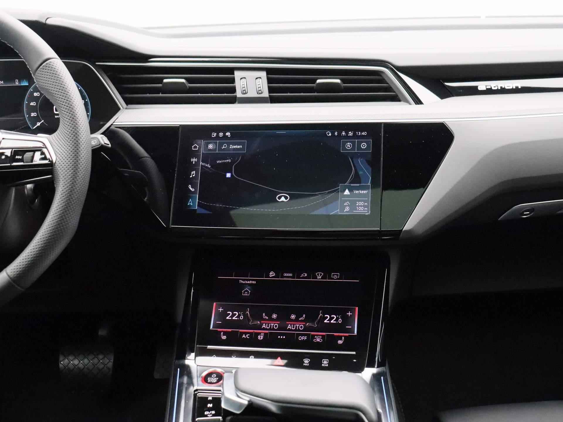 Audi e-tron S quattro 95 kWh 503 PK | Automaat | Navigatie | 360 Camera | Adaptive Cruise Control | Panoramadak | Stoelverwarming | Apple Carplay | Android Auto | Lichtmetalen velgen | Head-up Display | B&O Premium | - 10/61