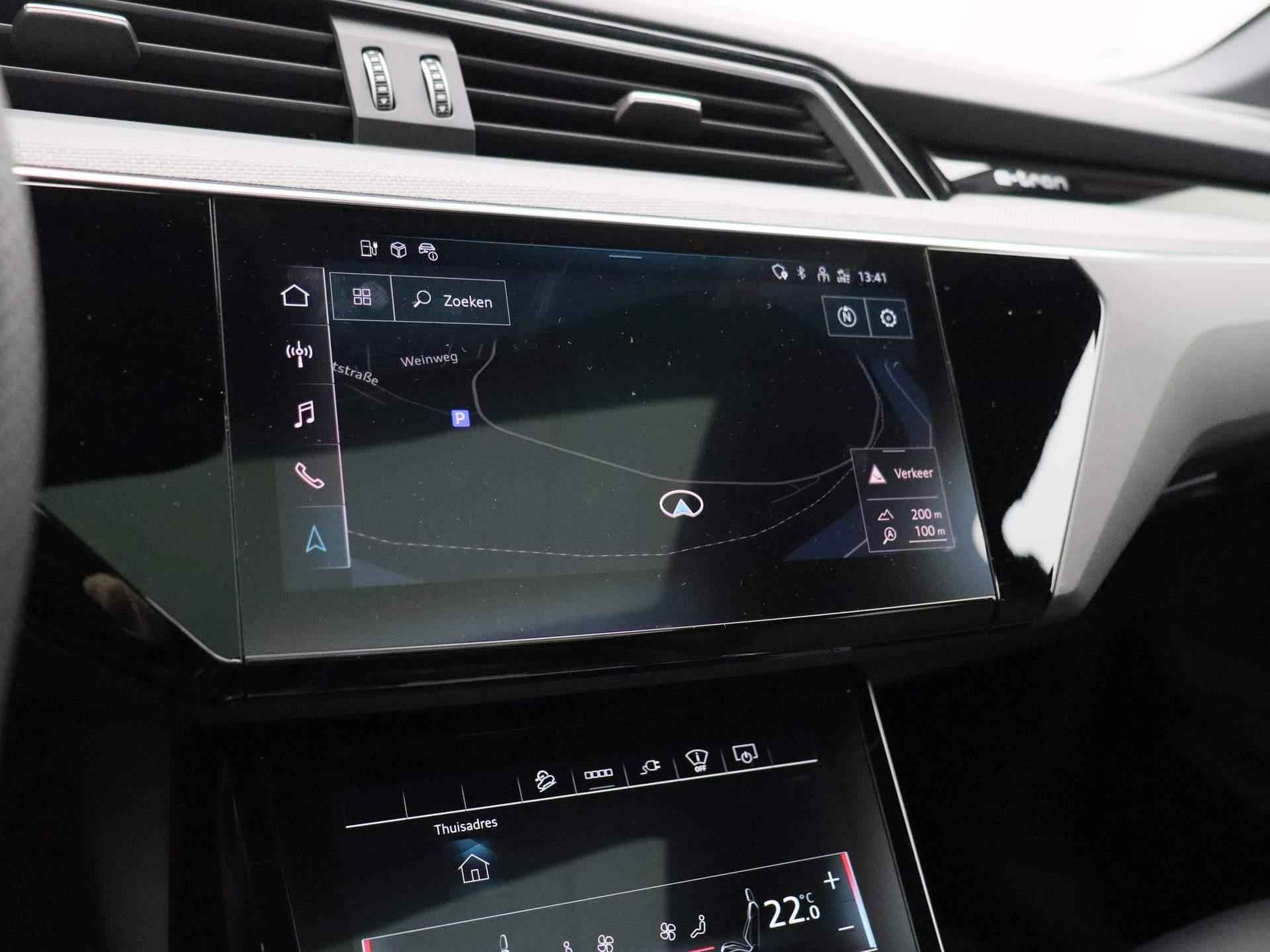 Audi e-tron S quattro 95 kWh 503 PK | Automaat | Navigatie | 360 Camera | Adaptive Cruise Control | Panoramadak | Stoelverwarming | Apple Carplay | Android Auto | Lichtmetalen velgen | Head-up Display | B&O Premium | - 22/61