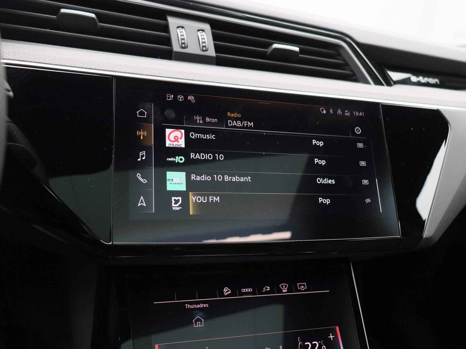 Audi e-tron S quattro 95 kWh 503 PK | Automaat | Navigatie | 360 Camera | Adaptive Cruise Control | Panoramadak | Stoelverwarming | Apple Carplay | Android Auto | Lichtmetalen velgen | Head-up Display | B&O Premium | - 38/61
