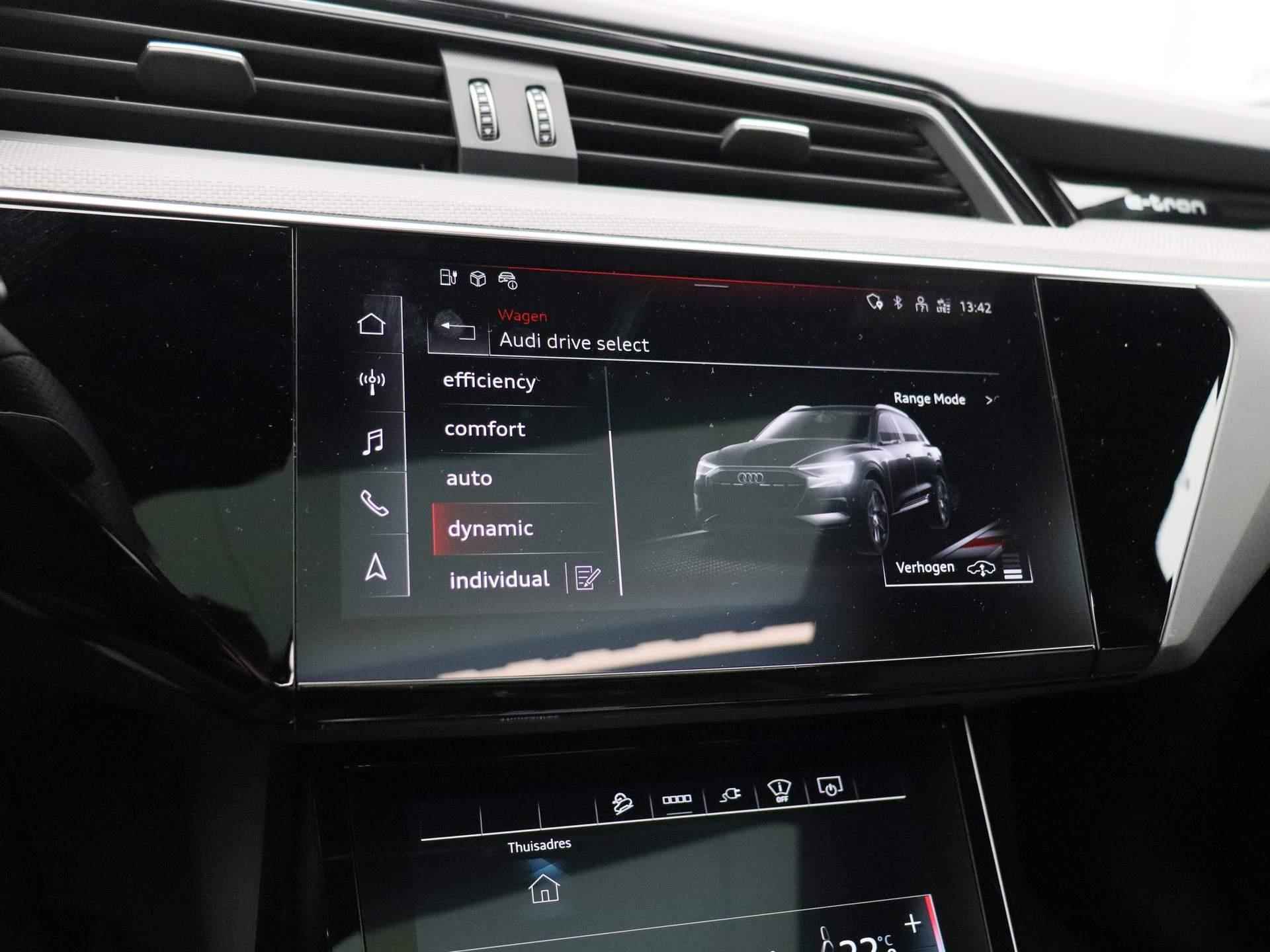 Audi e-tron S quattro 95 kWh 503 PK | Automaat | Navigatie | 360 Camera | Adaptive Cruise Control | Panoramadak | Stoelverwarming | Apple Carplay | Android Auto | Lichtmetalen velgen | Head-up Display | B&O Premium | - 41/61