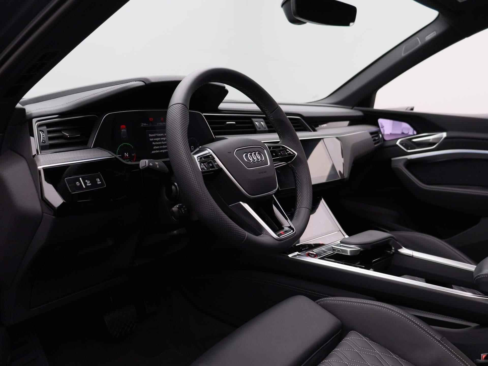 Audi e-tron S quattro 95 kWh 503 PK | Automaat | Navigatie | 360 Camera | Adaptive Cruise Control | Panoramadak | Stoelverwarming | Apple Carplay | Android Auto | Lichtmetalen velgen | Head-up Display | B&O Premium | - 47/61