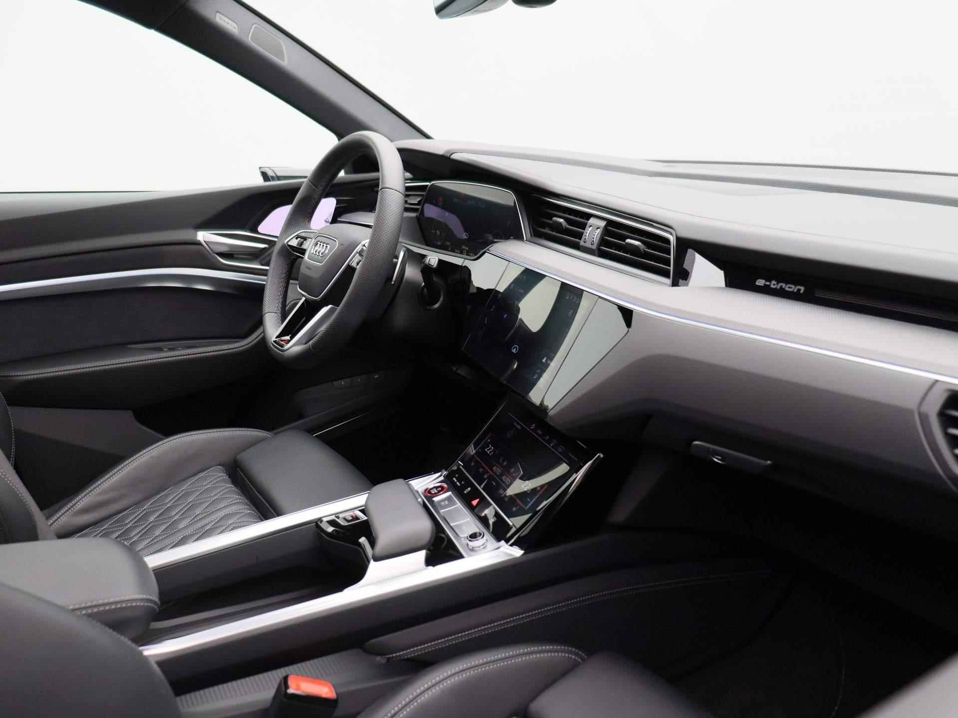 Audi e-tron S quattro 95 kWh 503 PK | Automaat | Navigatie | 360 Camera | Adaptive Cruise Control | Panoramadak | Stoelverwarming | Apple Carplay | Android Auto | Lichtmetalen velgen | Head-up Display | B&O Premium | - 51/61