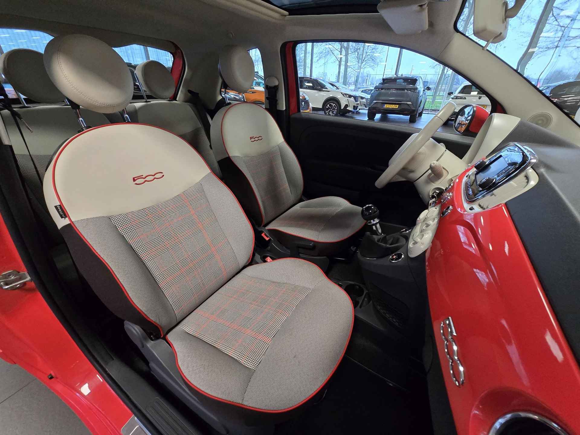 Fiat 500 Lounge 0.9 TwinAir TURBO 80pk | NAVI | AIRCO | PANODAK | DAB+ | LM-VELGEN | ROSSO CORALLO | - 3/51