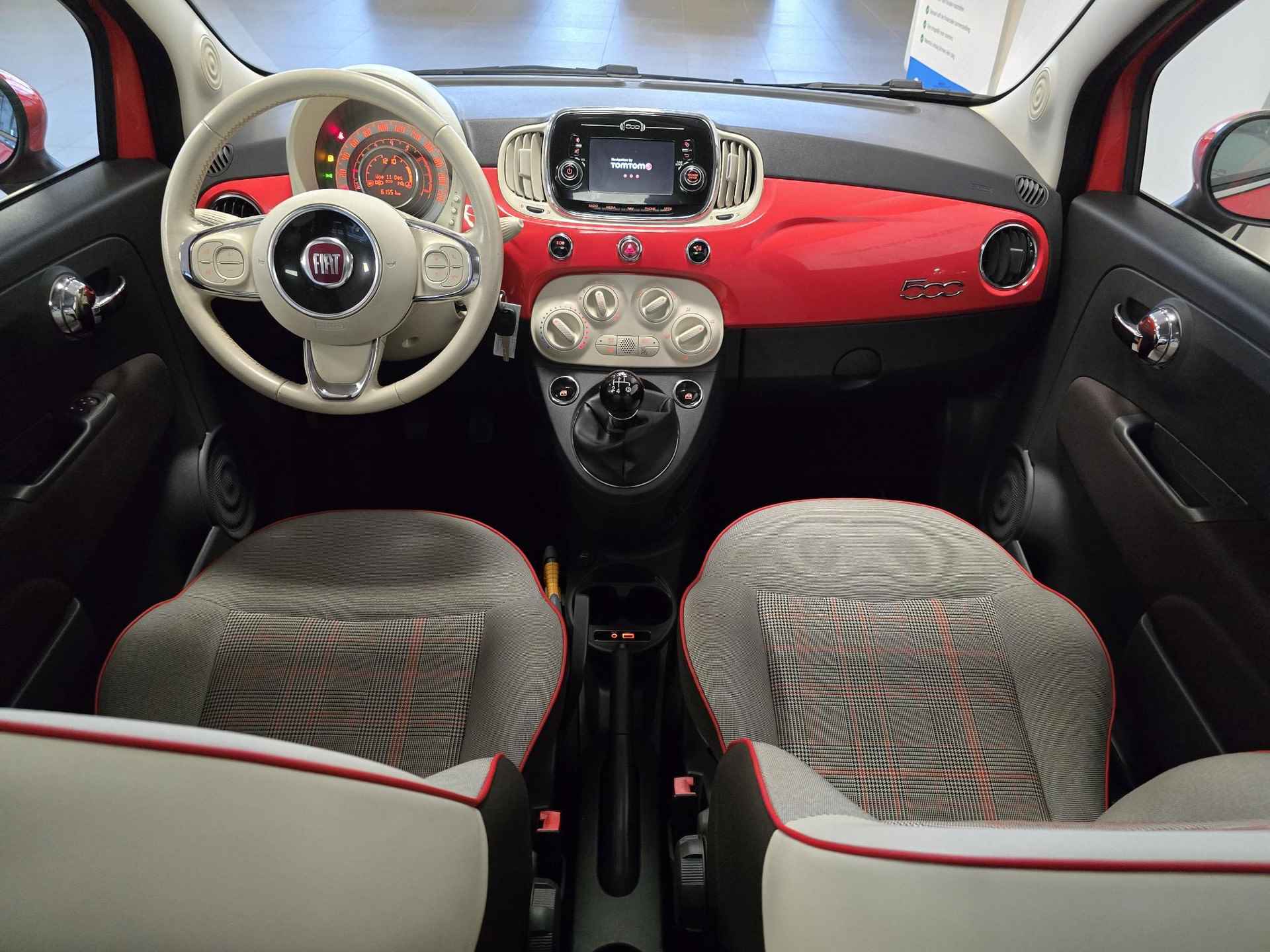 Fiat 500 Lounge 0.9 TwinAir TURBO 80pk | NAVI | AIRCO | PANODAK | DAB+ | LM-VELGEN | ROSSO CORALLO | - 14/51