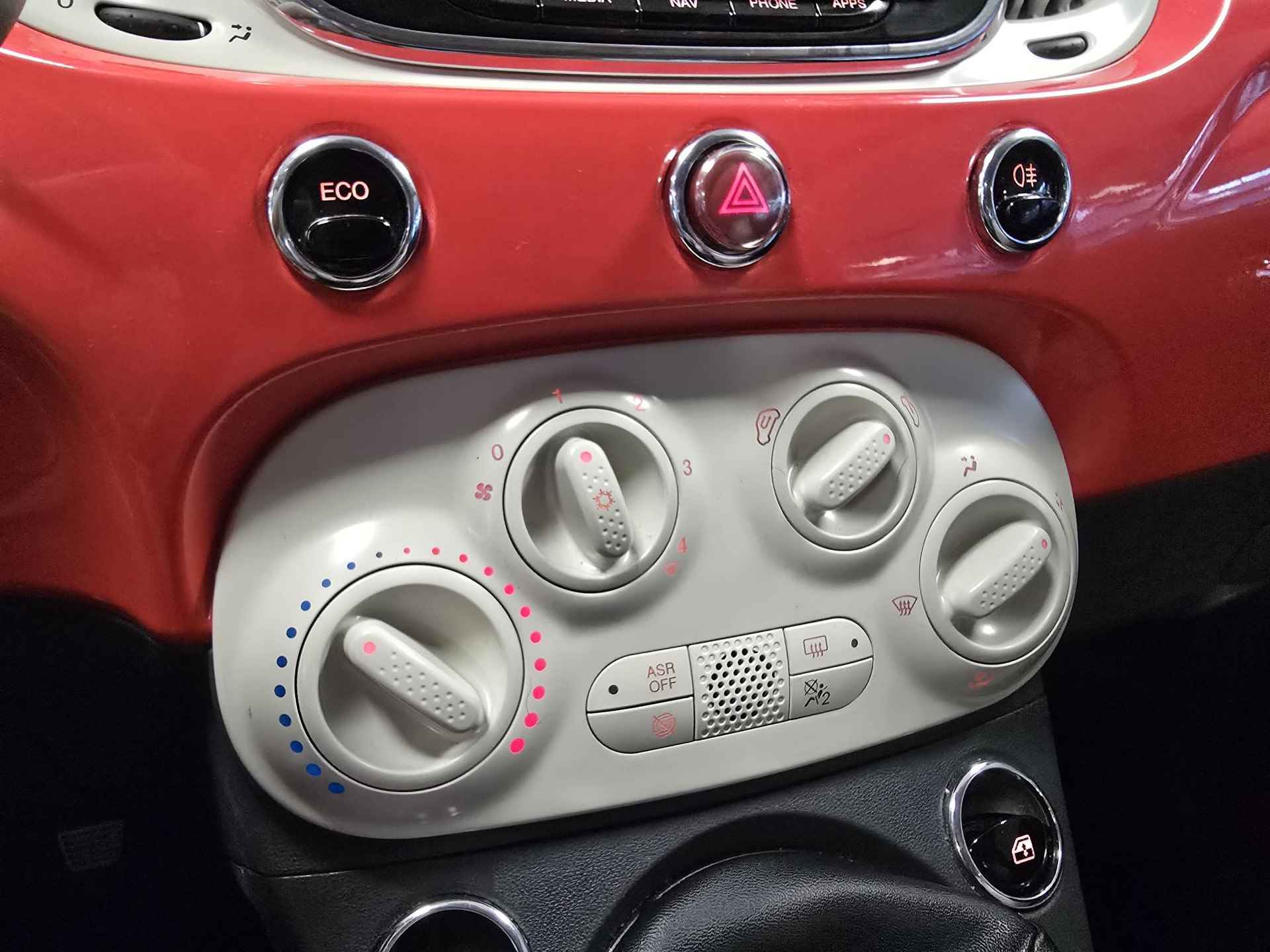 Fiat 500 Lounge 0.9 TwinAir TURBO 80pk | NAVI | AIRCO | PANODAK | DAB+ | LM-VELGEN | ROSSO CORALLO | - 32/51