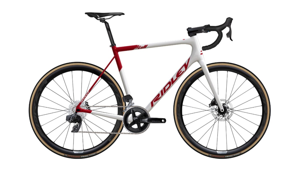 Ridley Helium sram Rival AXS M Wit / Rood M 2023