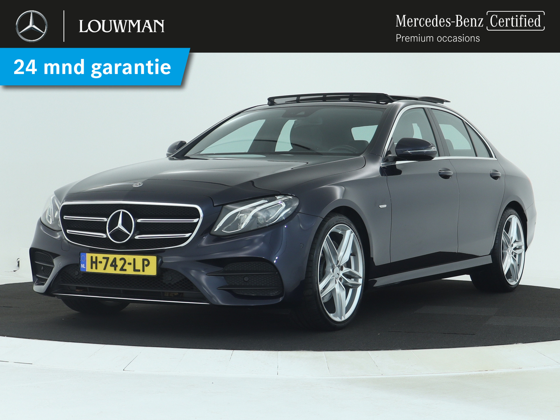 Mercedes-Benz E-Klasse 200 Business Solution AMG | Panoramadak | 5 spaaks AMG velgen | Wide screen | Parking support | Navigatie | Inclusief 24 maanden MB Certified garantie voor Europa.