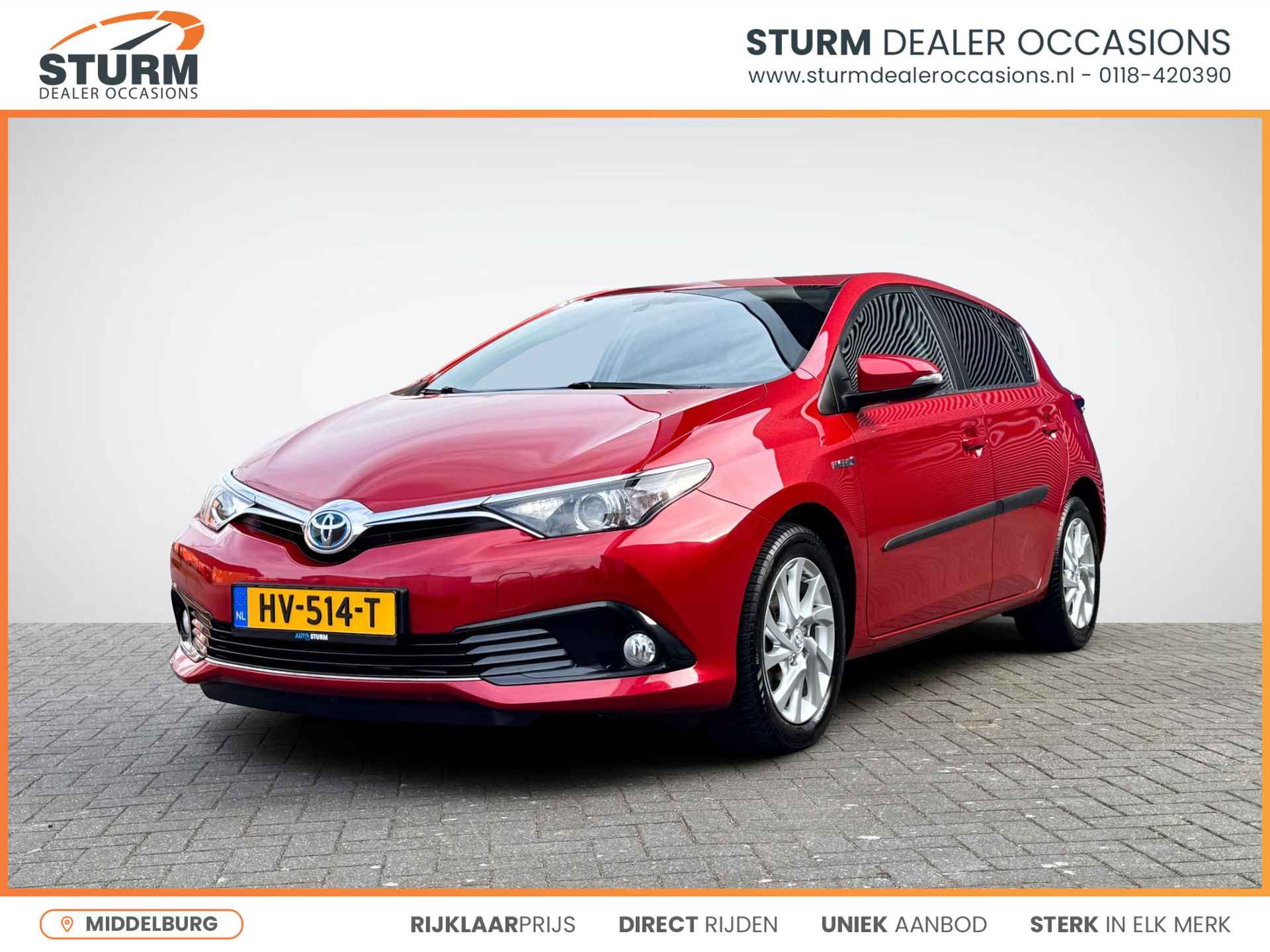 Toyota Auris 1.8 Hybrid Dynamic | Trekhaak | Navigatie | Camera | Keyless Entry | Cruise & Climate Control | Bluetooth Tel. | DAB | Rijklaarprijs!