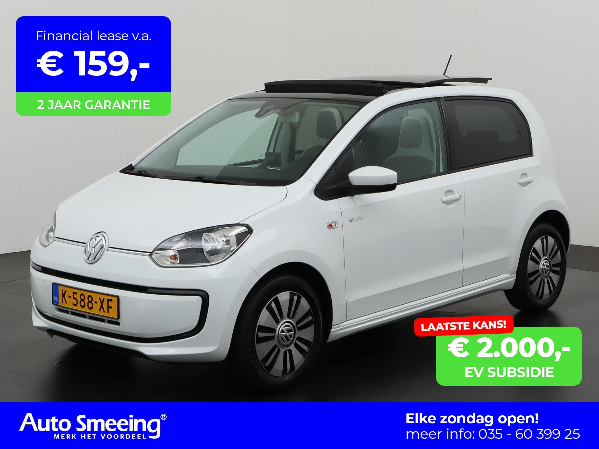 Volkswagen e-Up! e-Up! | 9.895,- na subsidie | Panoramadak | Zondag Open!