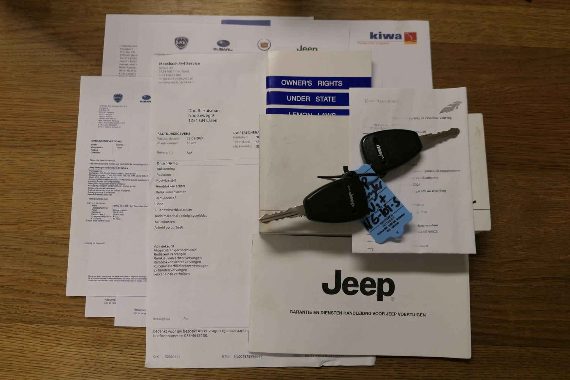 Jeep Wrangler Unlimited 3.6 Sahara Facelift 284pk NAP Leder Cruise PDC Stoelverwarming - 9/25