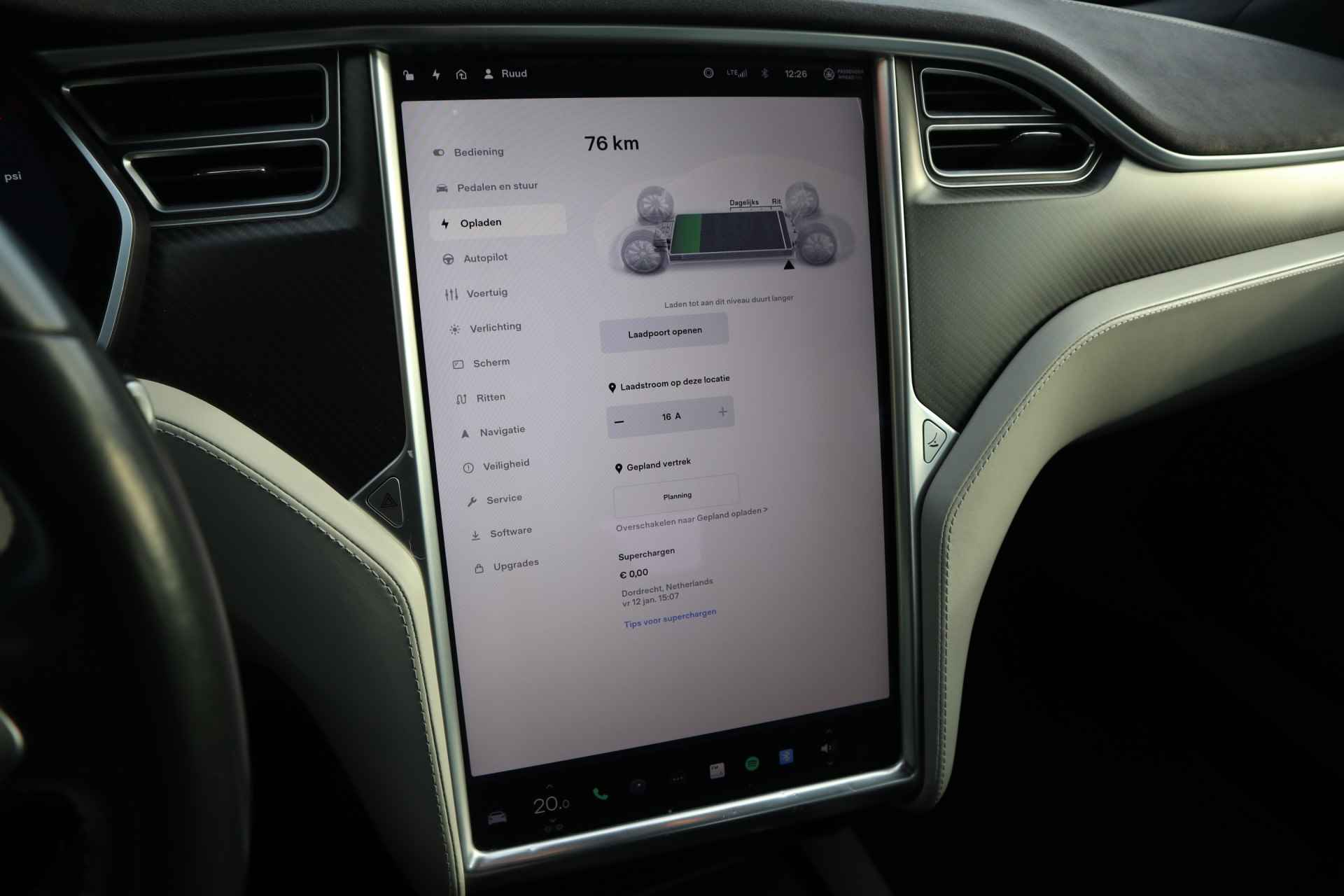 Tesla Model S 75 Base Gratis Supercharging! NL Auto! 1E Eig/ / NEXT GEN Stoelen/ Garantie Batterij T/M 02-02-2025/ Garantie Aandrijf unit 02-02-2025/ Camera/ Stoelverw/ Leder Bekled/  LED/ Cruise/ - 32/41