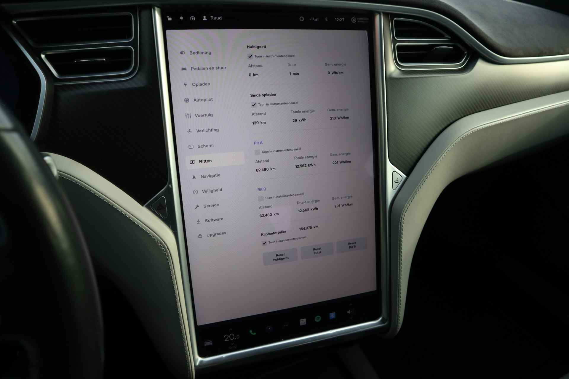 Tesla Model S 75 Base Gratis Supercharging! NL Auto! 1E Eig/ / NEXT GEN Stoelen/ Garantie Batterij T/M 02-02-2025/ Garantie Aandrijf unit 02-02-2025/ Camera/ Stoelverw/ Leder Bekled/  LED/ Cruise/ - 36/41