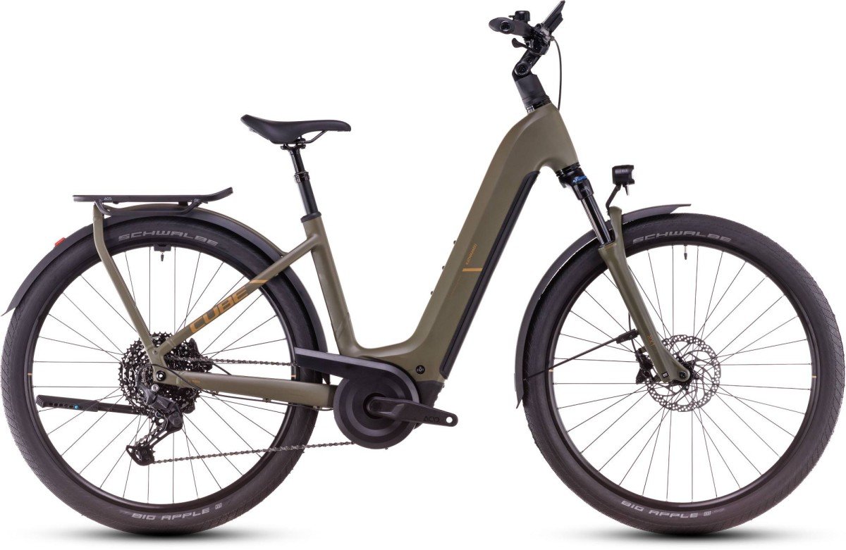 CUBE KATHMANDU HYBRID PRO 800Wh Lage instap Dusty olive/gold EE54 54cm 2025